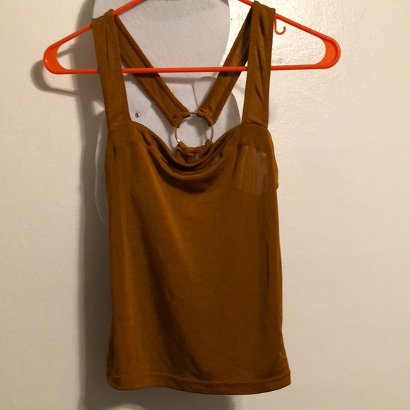 Free People Tops - ☀️3/$25 l Free People Gold Racerback Ring Tank Top